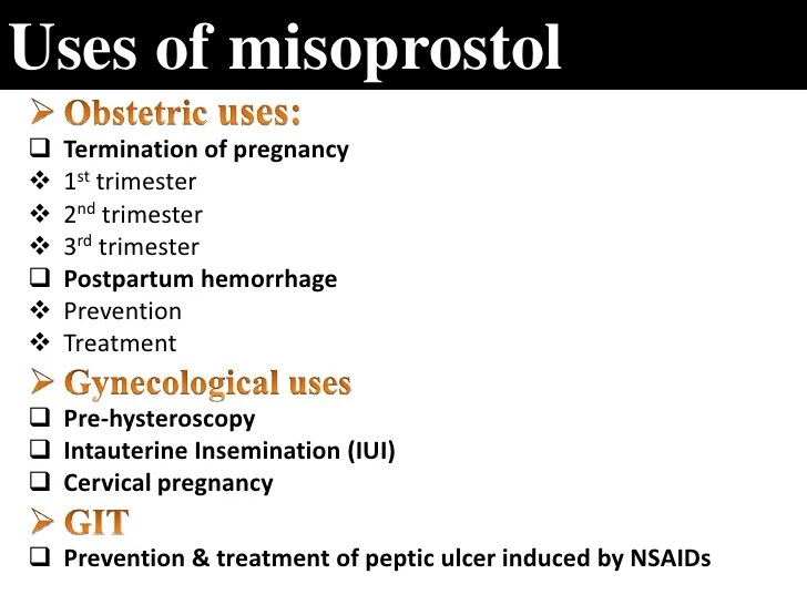 Misoprostol uses